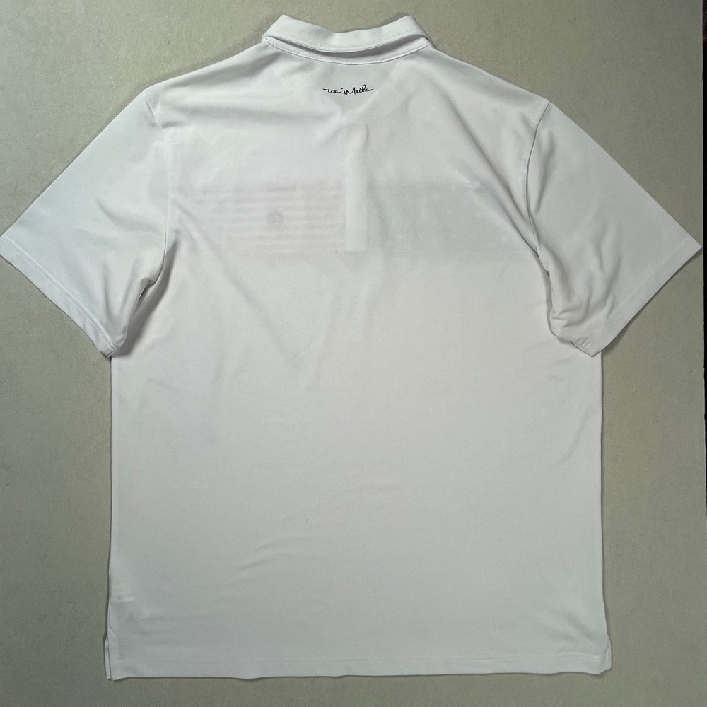 Travis‎ Mathew Polo Shirt Mens XXL White Stars Stripes Patriotic Golf Athleisure - Picture 3 of 11